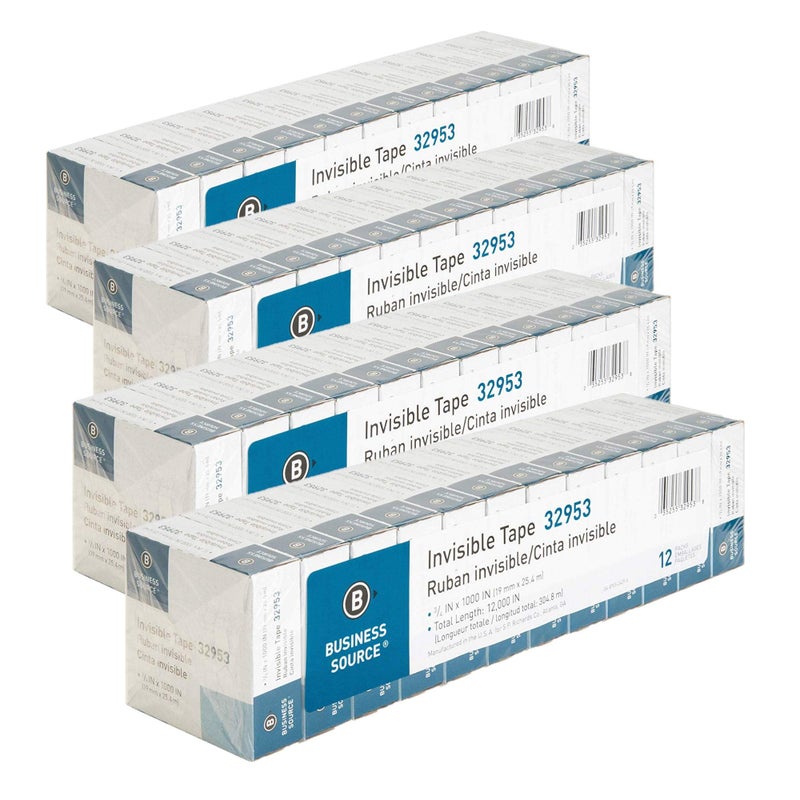 شريط لاصق غير مرئي، 1 نواة، 3/4x1000، 48/عبوة، شفاف (BSN32953)